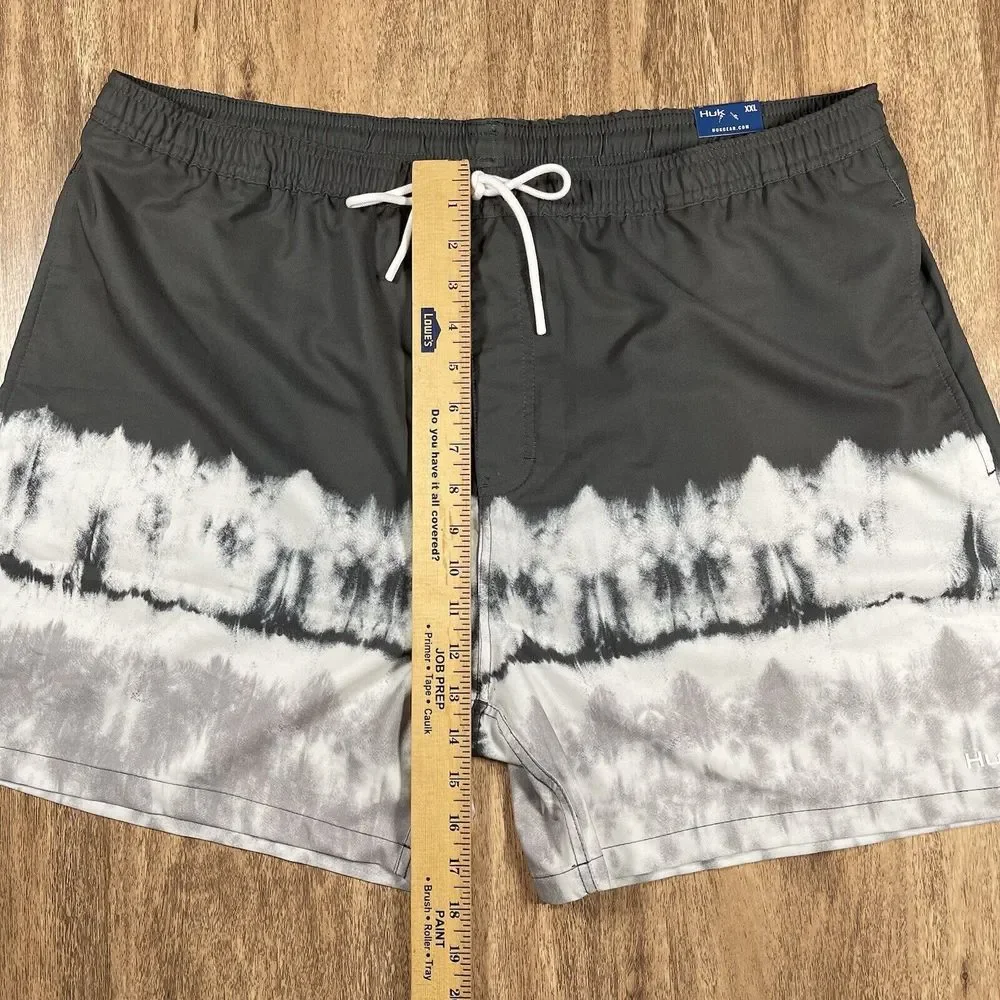 NWT HUK‎ Fishing Pursuit Salt Dye Volley Swim Trunks Board Shorts 5.5